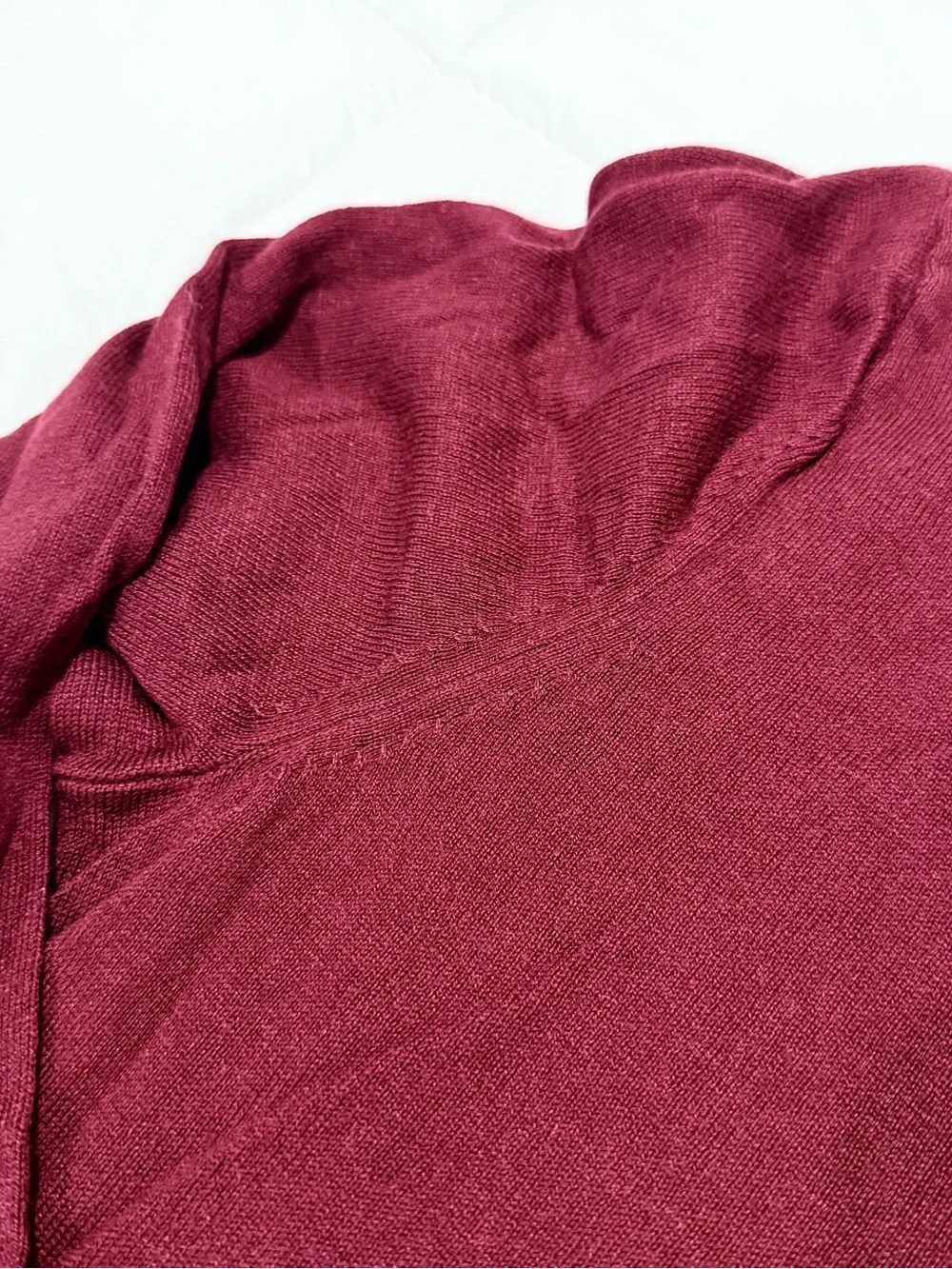 V-Neck Sweater - Burgundy/Wine Red